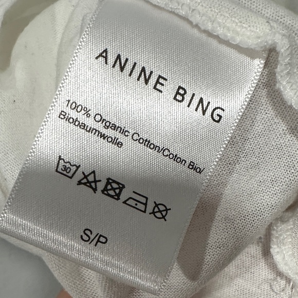 Anine Bing White Paris T-Shirt for Women - Picture 7 of 9